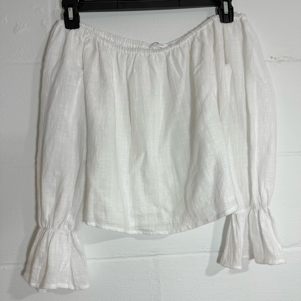 NWT Cotton On Off The Shoulder Linen Top - Picture 6 of 13
